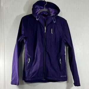 Double Diamond womens hooie Jacket Zip front Ski Snowboard Performance M Purple